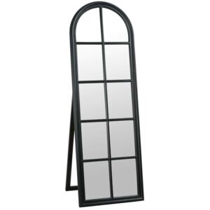 Čierne stojke drevené zrkadlo v tvare okna - 60 * 8 * 180m