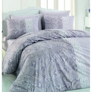 Predĺžené posteľné obliečky Bavlna Deluxe 140x220 Lagarto šedá