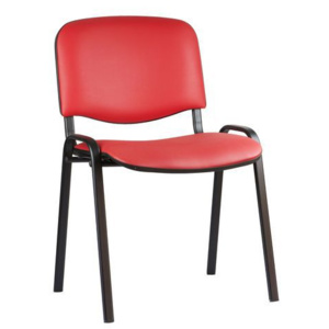 Konferenčná stolička ISO Leath Black, červená