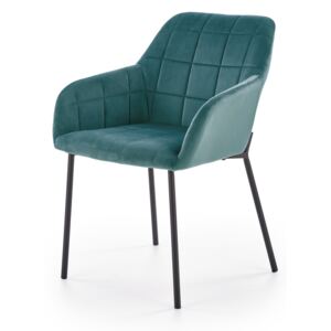 Halmar K305 stolička čierna / tmavo zelená