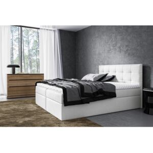 Moderná čalúnená posteľ Riki s úložným priestorom svetlo béžová 180 x 200 + topper zdarma