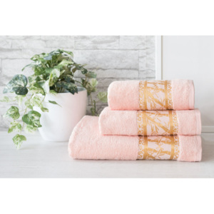 XPOSE ® Bambusový ručník MANILA - lososová 50x90 cm