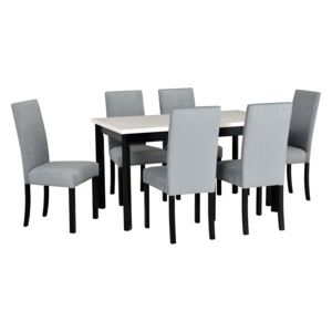 MEBLINE Stôl MODENA 1P + stoličky ROMA 2 (6ks.) - súprava DX36