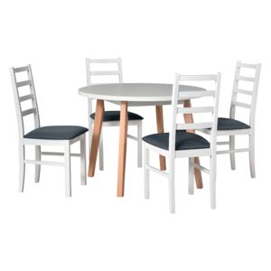 MEBLINE Stôl OSLO 3 + stoličky NILO 8 (4ks.) - súprava DX9