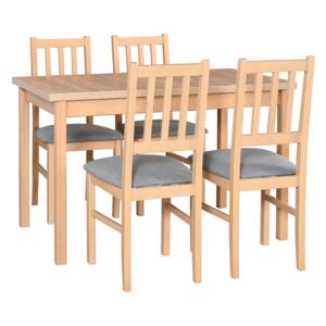 MEBLINE Stôl MAX 10 + stoličky BOS 4 (4ks.) - súprava DX2