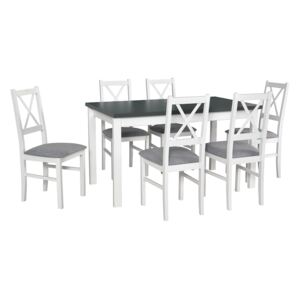 MEBLINE Stôl ALBA 1 + stoličky NILO 10 (6ks.) - súprava DX27