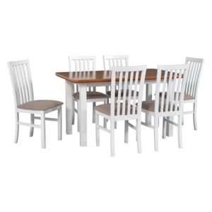 MEBLINE Stôl WENUS 2S + stoličky MILANO 1 (6ks.) - súprava DX29