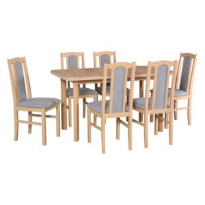 MEBLINE Stôl WENUS 2P + stoličky BOS 7 (6ks.) - súprava DX14