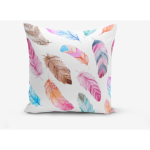 Obliečka na vankúš s prímesou bavlny Minimalist Cushion Covers Colorful Bird Pendants, 45 × 45 cm