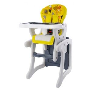 Euro Baby Jedálenský stolček 2v1 - ZOO žlté