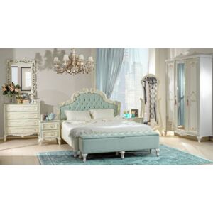 Luxusná spálňa Margaret - krémová/zelená