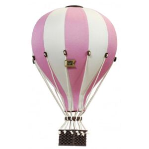 Dekoračný teplovzdušný balón- bielo ružový - L-50cm x 30cm