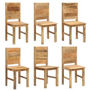 Jedálenské stoličky 6 ks z mangového dreva