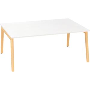 Kancelársky pracovný stôl ROOT, 1800 x 1600 mm, biela