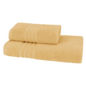 Soft Cotton Uterák ARIA 50x90 cm. Froté uteráky ARIA 50x90 cm so vzorom VERSACE, široká ponuka farieb, z česanej bavlny s antibakteriálnou ochranou. Žltá