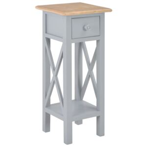 Príručný stolík, sivý 27x27x65,5 cm, drevo