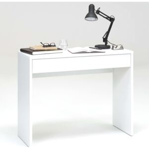 FMD Stôl so širokou zásuvkou biely 100x40x80 cm 362-001