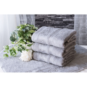 XPOSE ® Bambusový ručník CATANIA - světle šedá 50x90 cm