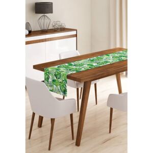 Behúň na stôl z mikrovlákna Minimalist Cushion Covers Green Jungle Leaves, 45 × 145 cm