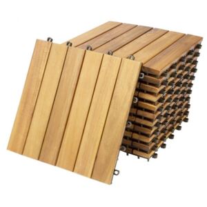 Agátové drevené dlaždice 30x30cm - 11 kusov - 1m² - InternetovaZahrada 990753