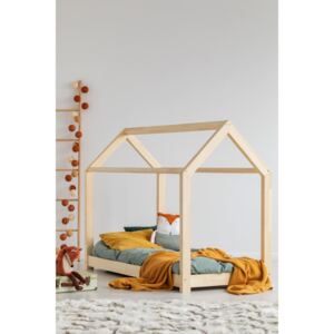 MAXMAX Detská posteľ z masívu DOMČEK - TYP A 120x60 cm