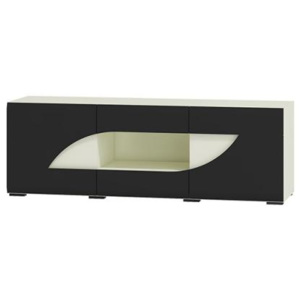 WIP TV stolík BRYZA BRTV-1C Farba: biely mat / čierny lesk / biely alebo čierny úchyt