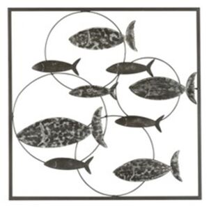 Ryby šedé 2ks set kovová dekorácia závesná WHITE PARADISE