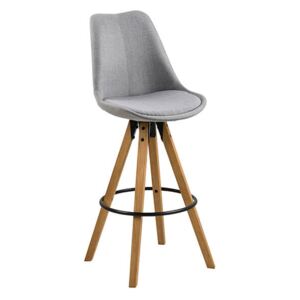 Dima barová stolička svetlo sivá / natur