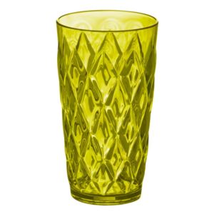 Olivovo-zelený plastový pohár Koziol, 450 ml