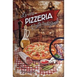Ceduľa Pizzeria 30cm x 20cm Plechová tabuľa