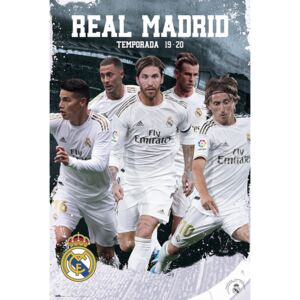 Plagát, Obraz - Real Madrid 2019/2020 - Team Action, (61 x 91.5 cm)
