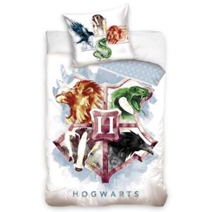 Bavlnené obliečky - Harry Potter Hogwarts Erb - 140x200 + 70x90