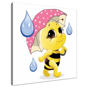 Obraz na plátne Včielka s dáždnikom 30x30cm 3057A_1AI