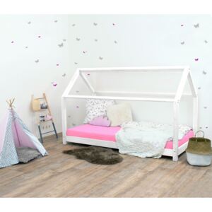 Benlemi Detská posteľ domček TERY bez bočnice Zvoľte farbu: Biela, Rozmer: 70 x 160 cm
