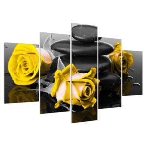 Obraz žltých ruží (150x105 cm)
