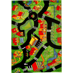 Detský kusový koberec Cesty zelený, Velikosti 160x220cm