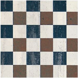 Dlažba/obklad hnedo-modrý patchwork 20x20cm CEMENTINE 20 5