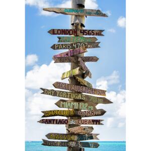 Umelecká fotografia Destination Signs - Key West, Philippe Hugonnard