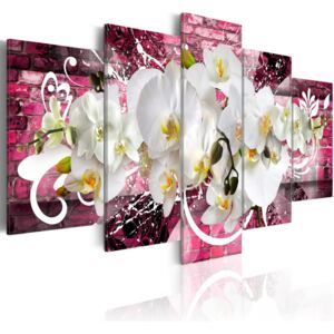 Obraz na plátne - Variation about the orchids 100x50 cm