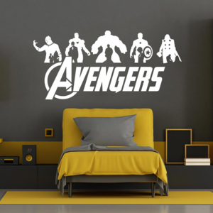 GLIX Avengers - samolepka na stenu Biela 50x20 cm