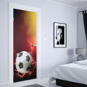 GLIX Fototapeta na dvere - 3D Football Red And Yellow