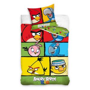 Carbotex Obliečky Angry Birds Rio kocky bavlna 140/200, 70/80 cm