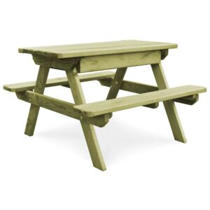 Vonkajší piknikový stôl s lavicami z borovicového dreva
