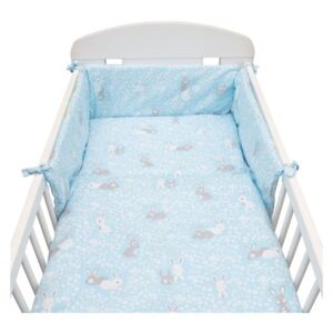 3-dielne posteľné obliečky New Baby 90/120 cm Králičky modré