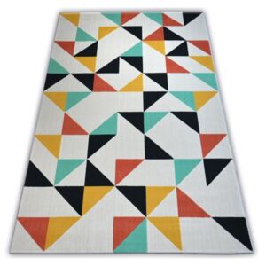 Kusový koberec PP Trojuholníky krémový, Velikosti 120x170cm