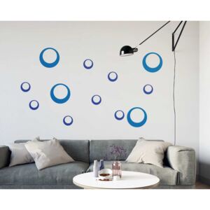 GLIX Dekorácie kruhy - samolepka na stenu Modrá 60 x 40 cm