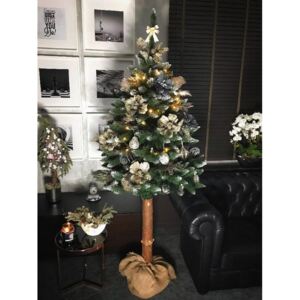 Vianočný stromček umelý - prírodný kmeň 160 cm