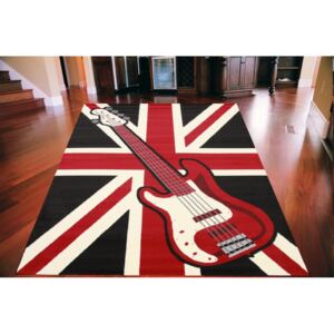 Kusový koberec PP Guitars čierný, Velikosti 120x170cm