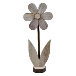 Veľká drevená dekorácia v tvare kvetiny Ego Dekor, 16,5 × 39 cm
