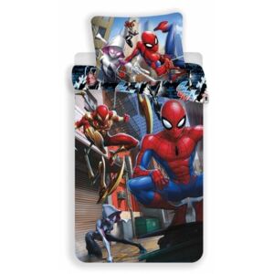Jerry Fabrics Detské posteľné obliečky Spiderman Action, Hladká bavlna, 1x70x90/1x140x200cm, Novinka